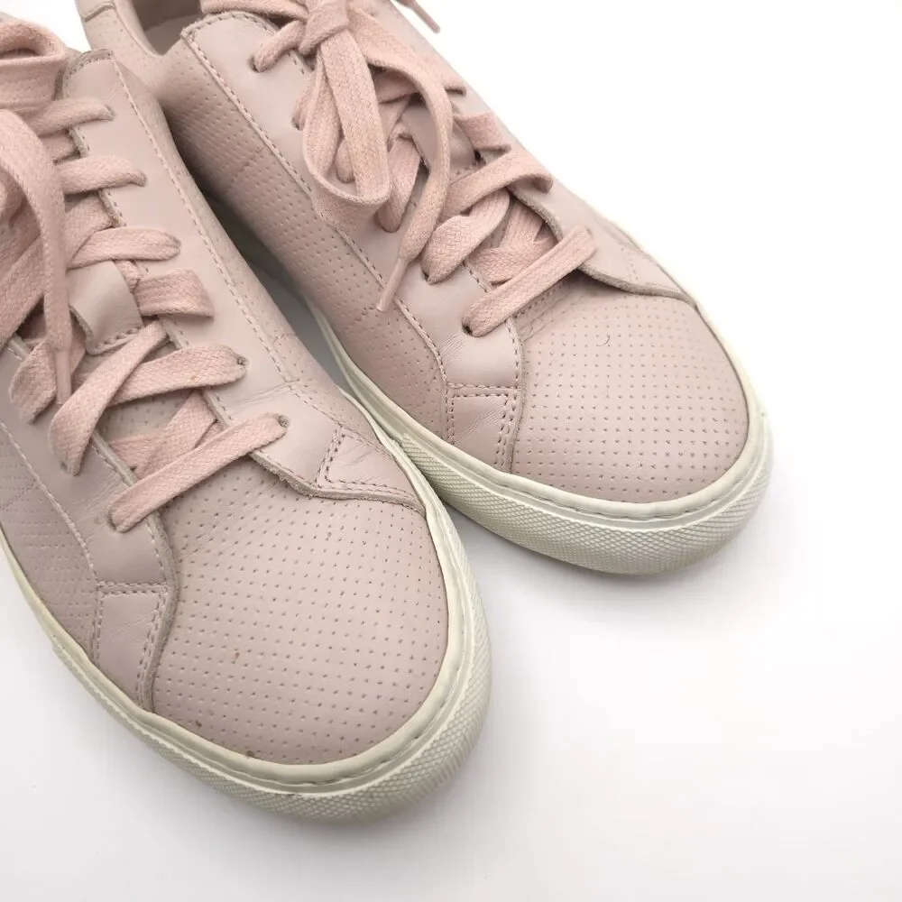 GREATS Brooklyn Size US 10 Women’s Royale Perforated Pink White Leather Sneakers